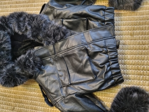 Дамско кожено яке LUXE BLACK 