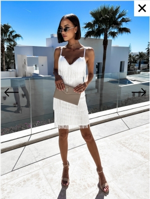 Дамска рокля 1130 - бяло