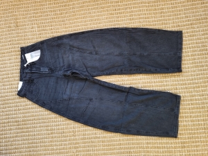 Wide Fit High-Waist Denim – Charcoal Black