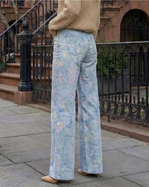 Pastel Bloom Wide Jeans